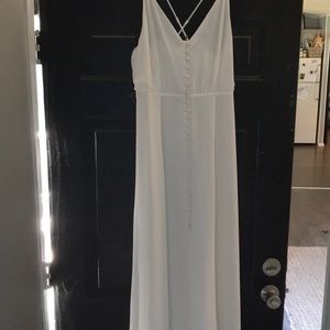 White maxi dress